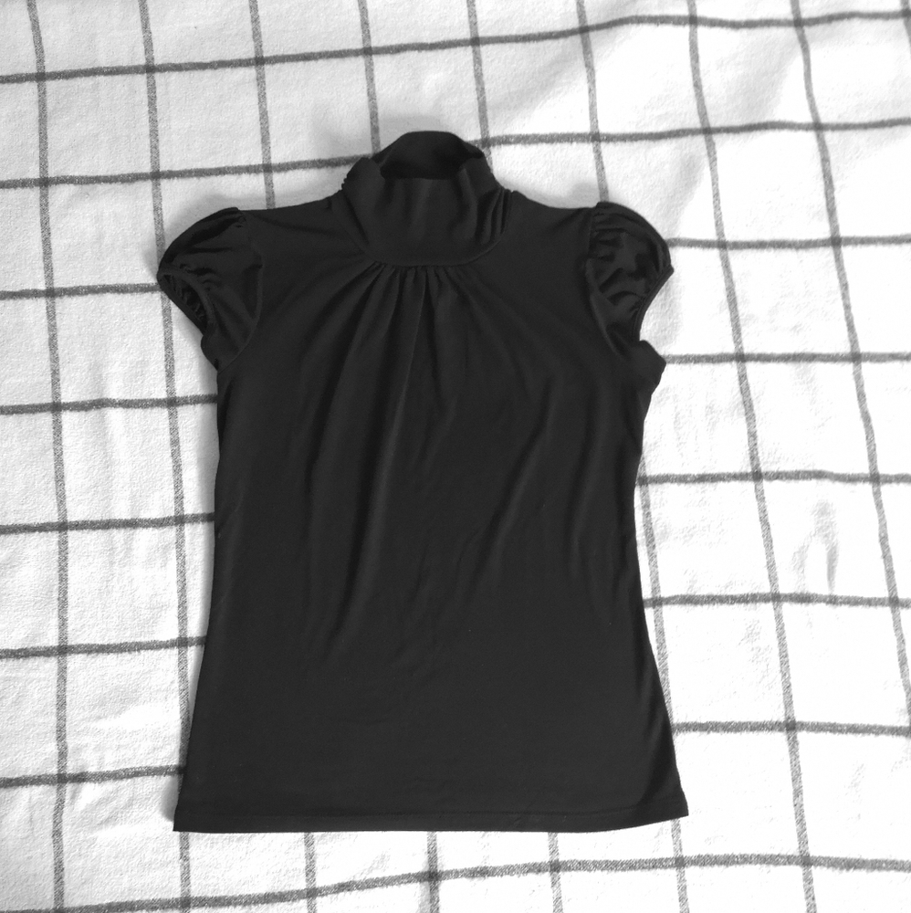Classy Cap Sleeve Turtle Neck
